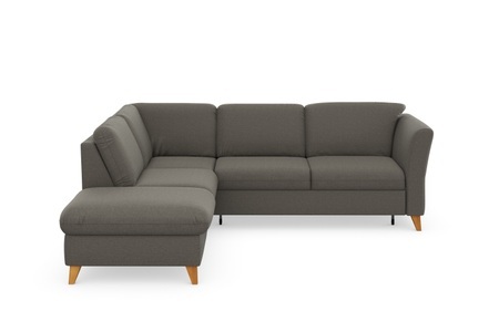 HOME AFFAIRE, Home affaire Ecksofa »Trelleborg«, Federkern-Polsterung, wahlweise mit Bettfunktion und Stauraum, Kopfstützen optional, Home affaire Ecksofa »Trelleborg L-Form«, Federkern-Polsterung, wahlweise mit Bettfunktion und Stauraum