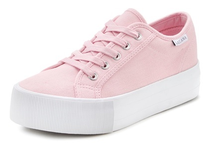 Lascana, LASCANA Sneaker, aus Textil mit Plateausohle, LASCANA Sneaker, Schnürhalbschuh, Freizeitschuh aus Textil mit Plateausohle