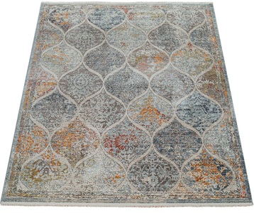 PACO HOME, Paco Home Teppich »Pandora 323«, rechteckig, 10 mm Höhe, Kurzflor, Handweb-Optik, Ornamente, mit Fransen, ideal im Wohnzimmer & Schlafzimmer, Paco Home Teppich »Pandora 323«, rechteckig, 5 mm Höhe, Kurzflor, Handweb-Optik, Ornamente, mit Fransen
