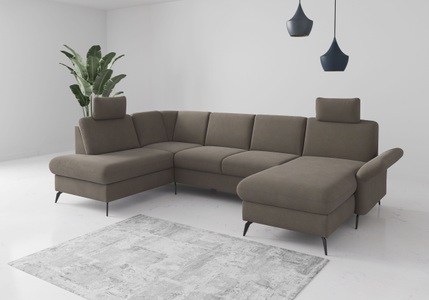 Home affaire Wohnlandschaft »Rochelle«, wahlweise mit Bettfunktion, Bettkasten und Armteilverstellung