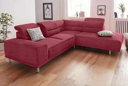 SIT&MORE, sit&more Ecksofa, sit&more Ecksofa »Mariola L-Form«, mit Federkern und Ottomane, inklusive Sitztiefenverstellung