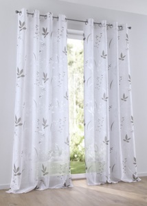 Kutti, Kutti Vorhang »Dandelion«, (1 St.), bedruckt, Ösenaufhängung, Kutti Vorhang »Dandelion«, (1 St.), Gardine halbtransparent, Ausbrenner, Baumwolle-Polyester, bedruckt
