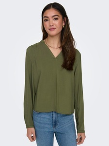ONLY, ONLY Blusenshirt »ONLNOVA LIFE VIS L/S JOSIE TOP SOLID«