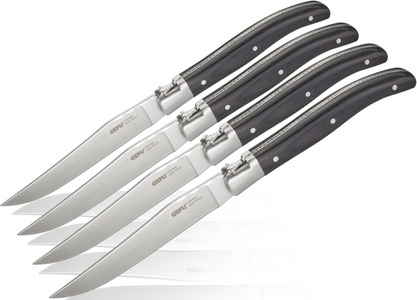 Gefu, GEFU Steakbesteck »Basco«, (Set, 4 tlg.), Klingenstahl, 4-teilig, in edler Kiefernholz-Box, GEFU Steakmesser »Basco 4 Stück«