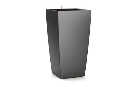 Lechuza, Lechuza - 3er-Set Blumenkästen mit Integriertem Bewässerungssystem Cubico Premium 22 - Anthrazit, Lechuza Pflanzentopf Cubico Premium 22 Dunkelgrau
