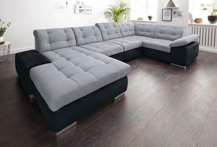SIT&MORE, sit&more Wohnlandschaft, sit&more Wohnlandschaft »Ontario U-Form« XXL, wahlweise mit Bettfunktion