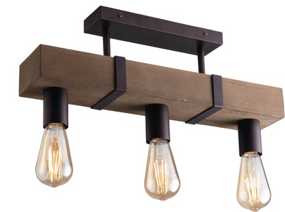 Eco-Light, Deckenleuchte Texas aus Antikholz, dreiflammig, ECO-LIGHT Deckenleuchte »TEXAS«, Leuchtmittel E27 ohne Leuchtmittel