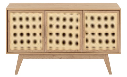 HOME AFFAIRE, Home affaire Sideboard »Bridget«, 2 verstellbare Einlegeböden, Beine aus Holz, Breite 128 cm, Höhe 75 cm, Home affaire Sideboard »Bridget«, Kommode, 2 verstellbare Einlegeböden, Beine aus Holz, Breite 128 cm
