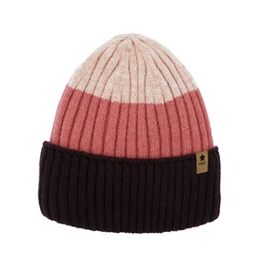 MAXIMO Beanie, Wollanteil, gestrickt, gefüttert, mit Umschlag, breit gestreift