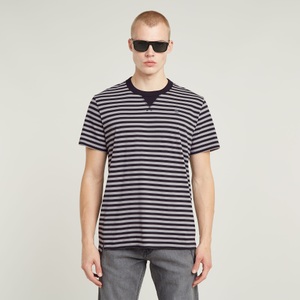 G-Star, G-STAR T-Shirt »Nifous Stripe«, mit geripptem Einsatz vorne