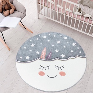 Carpet City Kinderteppich »ANIME895«, rund, 11 mm Höhe, Kinderzimmer Teppich Modern mit lustigen Cartoon-Figuren, Multi