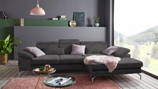 SIT&MORE, sit&more Ecksofa, sit&more Ecksofa »Scorpio L-Form«, inklusive Sitztiefenverstellung, wahlweise mit Kopfverstellung