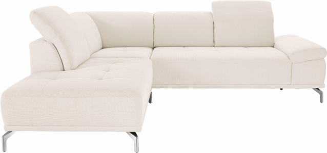 Places of Style Ecksofa »Caluna«, mit Sitztiefen- und Kopfteilverstellung (5fach)