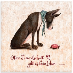Artland Glasbild »Lebensweisheit Freundschaft«