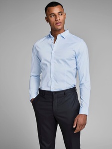 JACK & JONES, Jack & Jones Super schlank Businesshemd, Jack & Jones - Hemd Parma, für Herren, Hellblau, Größe M