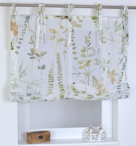 Kutti, Raffrollo »Jungle«, Kutti, mit Bindebänder, freihängend, Kutti Raffrollo »Jungle«, mit Bindebänder, freihängend, offwhite, bedruckt, Bindeschlaufen. Polyester, für Gardinenstangen