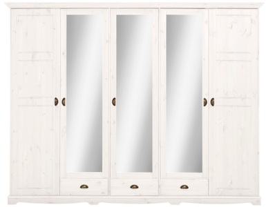 HOME AFFAIRE, Home affaire Kleiderschrank »Eva«, aus Kiefer massiv, 