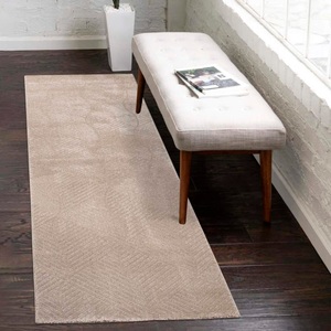 Carpet City, Carpet City Läufer, rechteckig, Kurzflor Wohnzimmer, 3D-Optik, für Schlafzimmer, Flur, Carpet City Teppich »Friseé-Teppich FANCY 904«, rechteckig, 12 mm Höhe, Läufer, Kurzflor Wohnzimmer, florale 3D-Optik, für Schlafzimmer