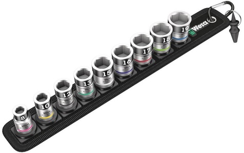 Wera, Wera Belt B 1 05003970001 Außen-Sechskant Steckschlüsseleinsatz-Set 10teilig 3/8 (10 mm), Wera Steckschlüsseleinsatz Belt B 1 Zyklop 3/8