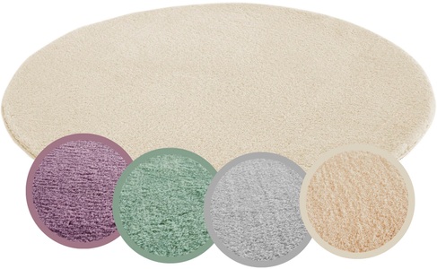 Andiamo Teppich »Arezzo«, rund, Uni Farben, weicher Flor, waschbar, ideal im Wohnzimmer & Schlafzimmer