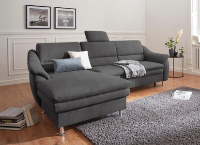 SIT&MORE, sit&more Ecksofa, sit&more Ecksofa »Cardoso L-Form« mit Federkern, wahlweise mit Bettfunktion