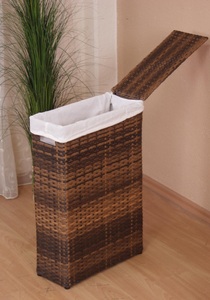 HOME AFFAIRE, Home affaire Wäschekorb, Home affaire Wäschekorb »Wäschebox mit Stoffeinsatz«, (1 St.), Höhe ca. 60 cm, Ordnungshelfer