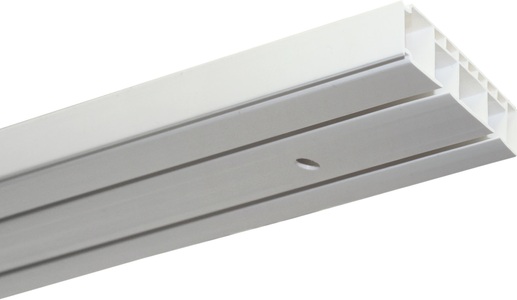 Gardinia, Gardinenstange, »Vorhangschienen«, GARDINIA, Fixmass, GARDINIA Gardinenstange »Vorhangschienen Set Kunststoff GK«, 2 läufig-läufig, Fixmass, 2-läufig