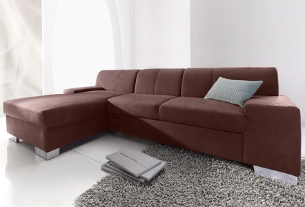 DOMO collection, DOMO collection Ecksofa, DOMO collection Ecksofa »Star, zeitlose Formensprache, elegante Optik, L-Form«, wahlweise mit Bettfunktion