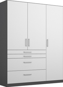 rauch BLUE, rauch BLUE Drehtürenschrank »Homburg«, oberer Schubkasten mit Einteilung, rauch Drehtürenschrank »Kleiderschrank Schrank Garderobe Garderobenschrank Topseller HOMBURG«, mit viel Stauraum, oberer Schubkasten mit Einteilung MADE IN GERMANY
