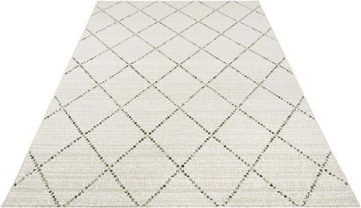 BOUGARI, Teppich, »Balos«, bougari, rechteckig, Höhe 8 mm, maschinell gewebt, NORTHRUGS Teppich »Balos«, rechteckig, 8 mm Höhe, In/-Outdoor geeignet, Raute Design, Robust, Pflegeleicht, Flachgewebe