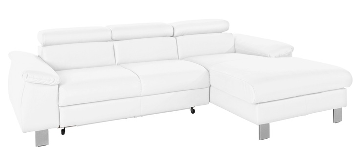 COTTA Ecksofa »Komaris«, mit Kopf- bzw. Rückenverstellung, wahlweise mit Bettfunktion, Bettkasten und RGB-LED-Beleuchtung