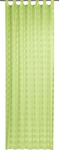 ELBERSDRUCKE, ELBERSDRUCKE Gardine »Karo-Voile«, Schlaufenschal mit Kräuselband Karo-Voile 00 weiss 255x140 cm halbtransparent, ELBERSDRUCKE Gardine »Karo-Voile«, (1 St.)
