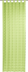 ELBERSDRUCKE, ELBERSDRUCKE Gardine »Karo-Voile«, Schlaufenschal mit Kräuselband Karo-Voile 00 weiss 255x140 cm halbtransparent, ELBERSDRUCKE Gardine »Karo-Voile«, (1 St.)