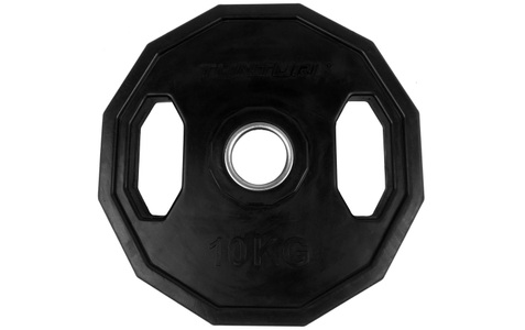 Tunturi, Tunturi Gummierte 10 kg Hantelscheibe 50 mm, Tunturi - Gummierte 10 kg Hantelscheibe 50 mm,