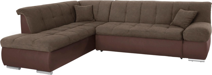 DOMO collection, DOMO collection Ecksofa, DOMO collection Ecksofa »Mona L-Form bequem und komfortabel, Breite 271cm, L-Form« wahlweise mit Bett- und Armlehnfunktion