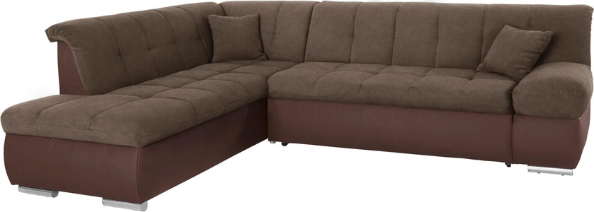 DOMO collection, DOMO collection Ecksofa, DOMO collection Ecksofa »Mona L-Form bequem und komfortabel, Breite 271cm, L-Form« wahlweise mit Bett- und Armlehnfunktion