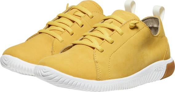 Keen, KEEN Unisex Freizeitschuhe Y Knx Lace, Gelb, aus Leder, KEEN Kids Y KNX Lace Freizeitschuhe unisex, daffodil/star white, Grösse: 35
