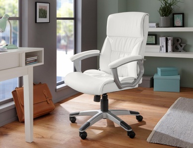 INOSIGN, INOSIGN Chefsessel »Flori«, mit Lendenwirbelunterstützung, INOSIGN Bürostuhl »Flori«, Kunstleder, mit Lendenwirbelunterstützung & Wippfunktion, ergonomischer Chefsessel