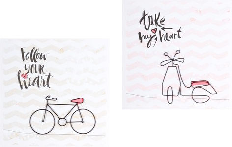 Creativ Home, Creativ home Leinwandbild »THE BIKES«, Creativ home Leinwandbild »THE BIKES«, (2 St.), Canvas Dekobild