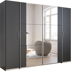rauch BLUE, rauch BLUE Schwebetürenschrank »Kronach«, mit Spiegel, rauch Schwebetürenschrank »Kleiderschrank Drehtürenschrank Schrank Garderobe KRONACH TOPSELLER«, mit Dreh- und Schwebetüren und Spiegel, viele Böden MADE IN GERMANY