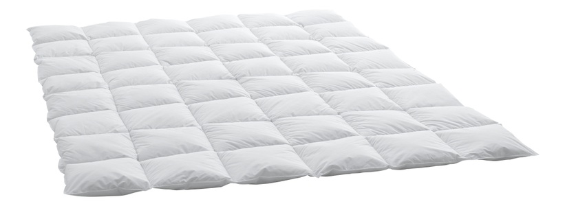 Billerbeck, billerbeck Daunenbettdecke »Basic 90«, normal, Füllung 90% neuen, reinen Entendaunen und 10% Entenfedern, Bezug 100% Baumwolle, soft-touch-finish?, hydrophil und atmungsaktiv, (1 St.), Swiss Made, Swiss Dream - Ganzjahres-Daunenduvet, 160X210CM, Weiss