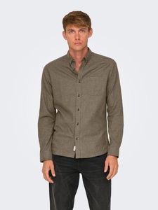ONLY & SONS Langarmhemd »ONSROAD LIFE REG MELANGE LS SHIRT NOOS«