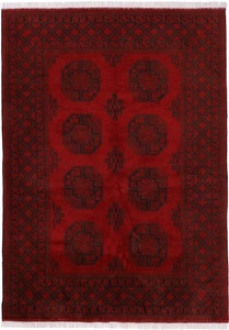Woven Arts, Woven Arts Orientteppich »Afghan Akhche«, rechteckig, 10 mm Höhe, handgeknüpft, Wohnzimmer, reine Wolle, Woven Arts Orientteppich »Afghan Akhche«, rechteckig, 10 mm Höhe, handgeknüpft, reine Wolle für ein warmes Raumklima