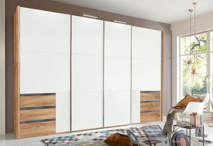 fresh to go, Fresh To Go Schwebetürenschrank »Level«, mit Glastüren und Synchronöffnung, Wimex Schwebetürenschrank »Level by fresh to go«, mit Glastüren und Synchronöffnung