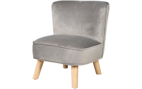 Roba, roba Kindersessel Samt, grau, Kindersessel LIL SOFA (Farbe: grau)