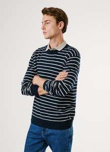 Pepe Jeans Rundhalspullover »ANDRE STRIPES«, mit Kaschmir-Anteil, gestreift
