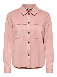 ONLY, ONLY Hemdbluse "ONLMIRA L/S FAUX SUEDE SHIRT PNT" Materialmix, regular fit
