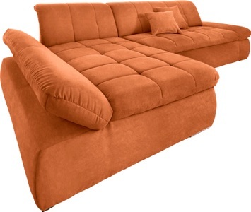 DOMO collection, DOMO collection Ecksofa, DOMO collection Ecksofa »NMoric XXL, B/T/H: 300/172/80cm, Revamierenabschluss L-Form«, wahlweise mit Bettfunktion und Armlehnverstel,lung