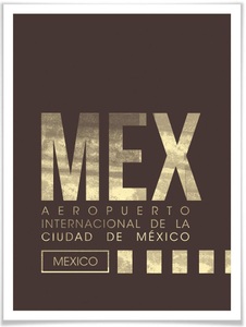 Wall-Art, Wall-Art Poster »Wandbild MEX Flughafen Mexico City«, Flughafen, (1 St.), Poster, Wandbild, Bild, Wandposter, Wall-Art Poster »Wandbild MEX Flughafen Mexico City«, Flughafen, (1 St.), Poster ohne Bilderrahmen