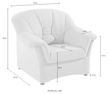 DOMO collection, DOMO collection Sessel, DOMO collection Sessel »Elva«, wahlweise mit Federkern